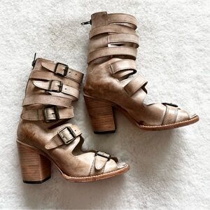 Freebird by Steven Tan Heeled Boots with Buckle Details